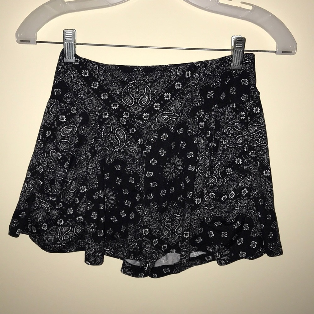flowy patterned shorts